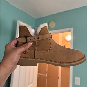 UGG Tan Suede Boots Classic Ankle Design